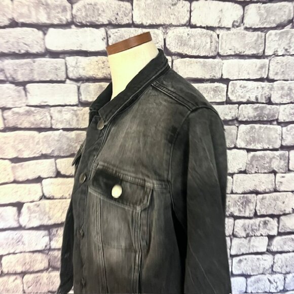 ANA NWT Black Denim Jacket Size PL - Picture 5 of 9